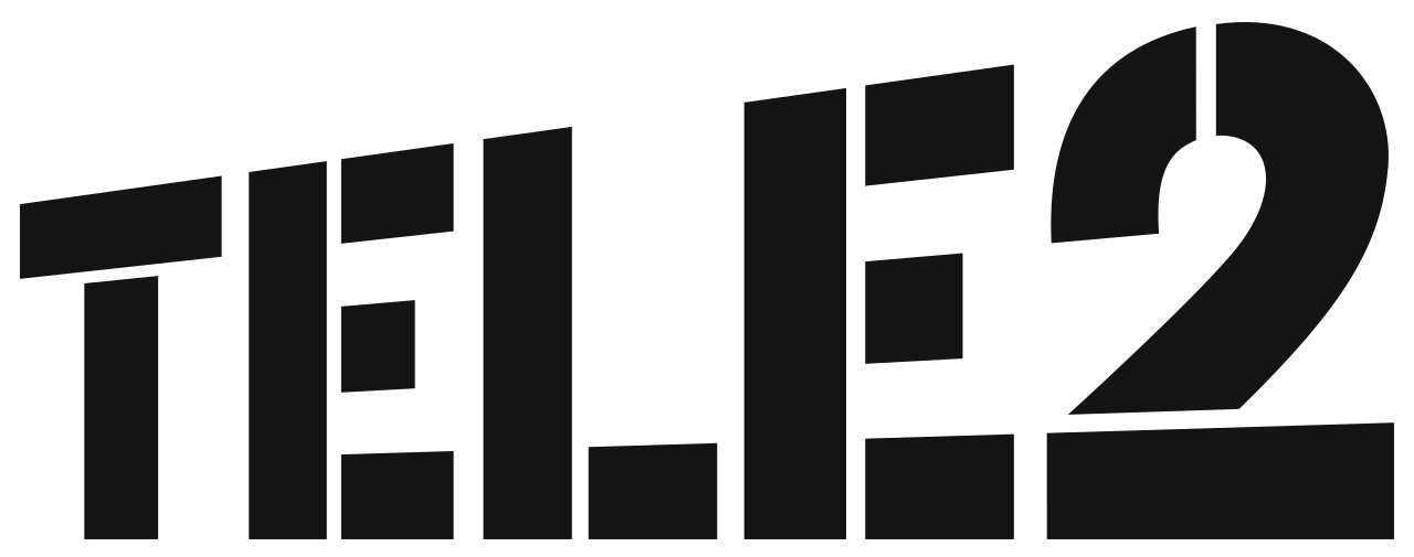 Tele2:s logotyp i svart stiliserad text mot transparent bakgrund.